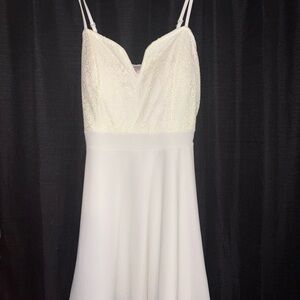 White Lace Midi Dress